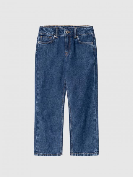 Calca Menina Straight Jeans Hw Jr Pepe Jeans London Kids