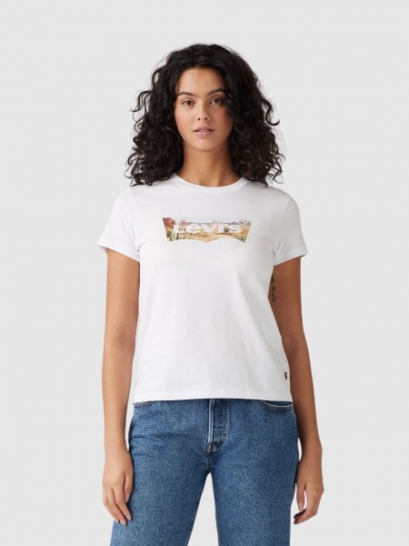 Camiseta Mujer Blanco Levis