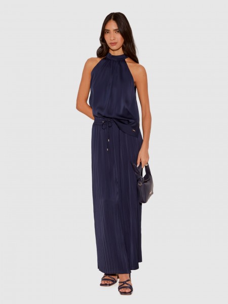 Pants Woman Navy Blue Lion Of Porches