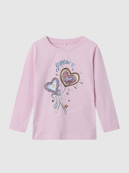 T-Shirt Girl Rose Name It