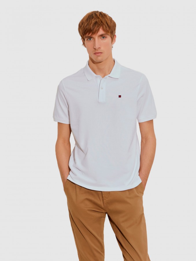 Polo Hombre Blanco Lion Of Porches