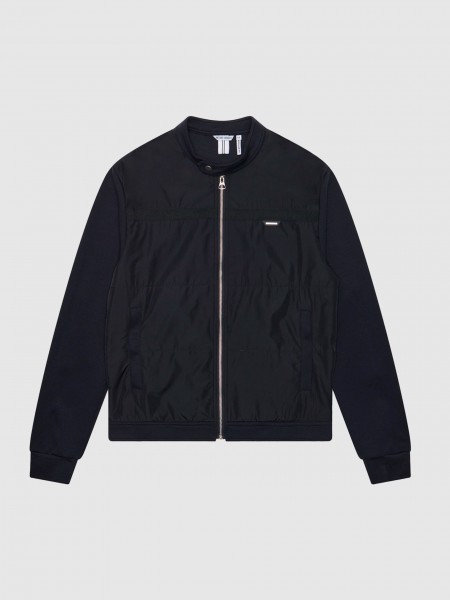 Homem Sweatshirt Regular Fit In Interlock Cotton Blend Fabric With Techno Fabric As Contrast Antony 