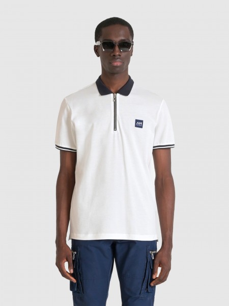 Polos Homem Short Sleeved T-Shirt Cream Antony Morato