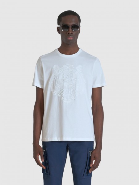 T-Shirt Homem T-Shirt Regular Fit Cream Antony Morato