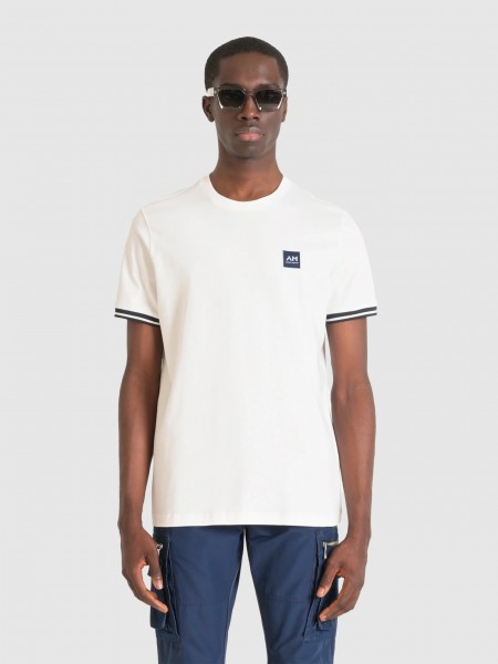 T-Shirt Homem T-Shirt Regular Fit Cream Antony Morato