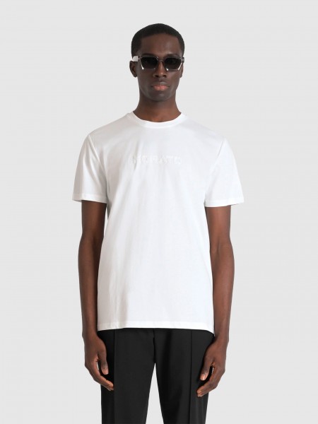 Homem T-Shirt Regular Fit In Jersey Cotton Fabric With Foam Logo Print Antony Morato