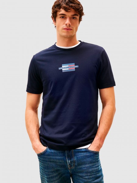 T-Shirt Man Navy Blue Tommy Hilfiger