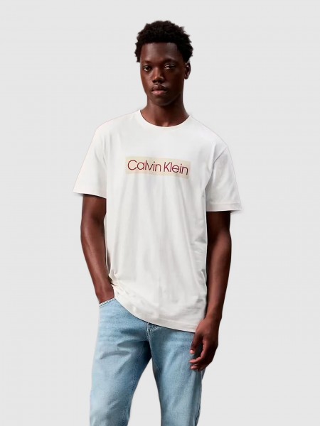 T-Shirt Man Cream Calvin Klein