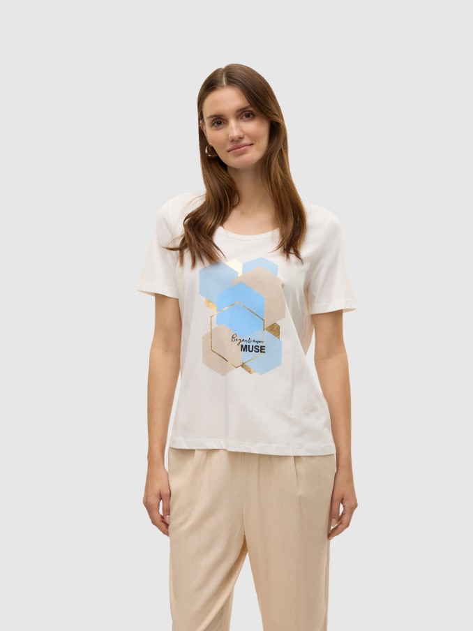 Camiseta Mujer Blanco Vero Moda
