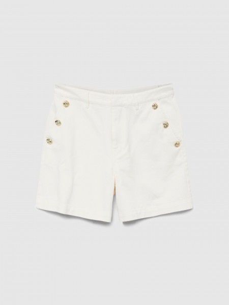 Calcao Mulher Vmmargot Hr Buttons Clr Shorts Lcs Vero Moda