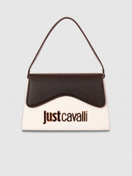 Bolso Mujer Negro Con Blanco Just Cavalli