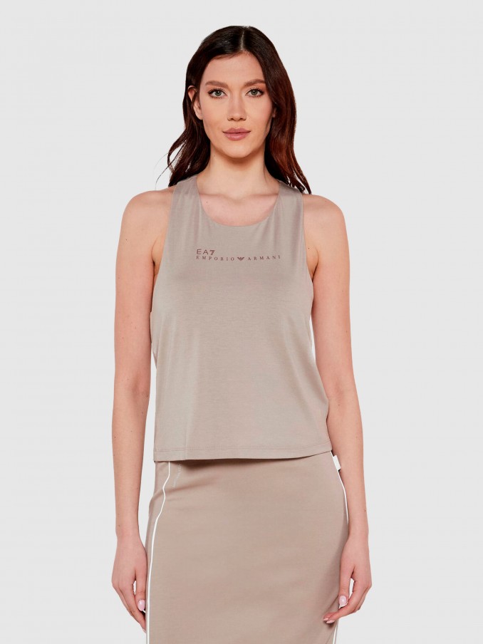 Tops Mulher Natural Ventus7 W Tank -Emporio  Armani