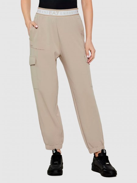 Pants Woman Beige Ea7 Emporio Armani
