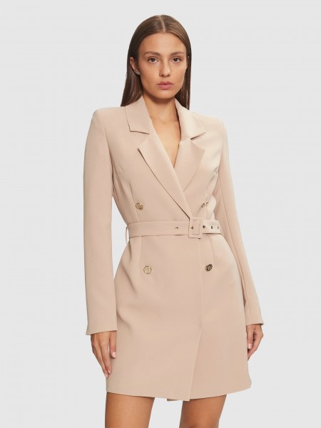 Casaco Mulher Leonie Blazer Belted Dress Guess