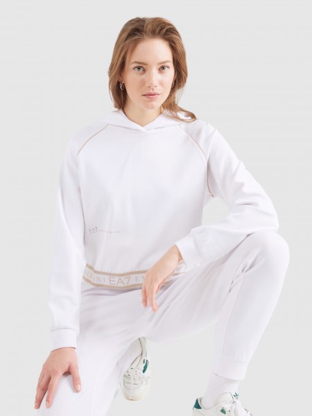 Camisola/sweater Mulher Natural Ventus7 W Hoodie Rn -  Ea7  Emporio  Armani