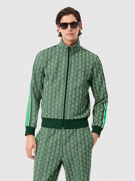 Casaco Homem Monogram Jacquard Track Jacket Lacoste