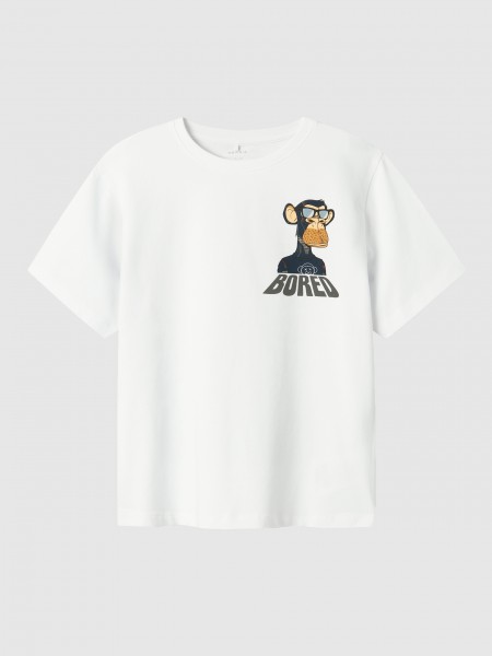 T-Shirt Menino Nkmdyn Boredofd Nreg Ss Top Box Sky Name It