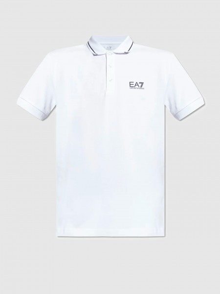 Polo Shirt Man White Ea7 Emporio Armani
