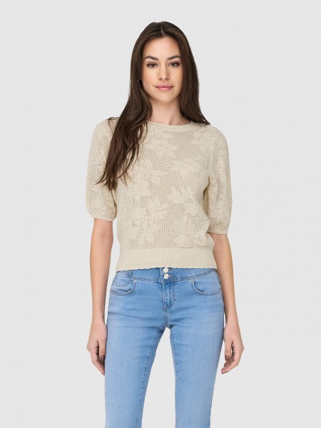 Pullover Woman Beige Only