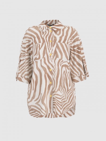 Camisa Mujer Estampado Animal Marciano