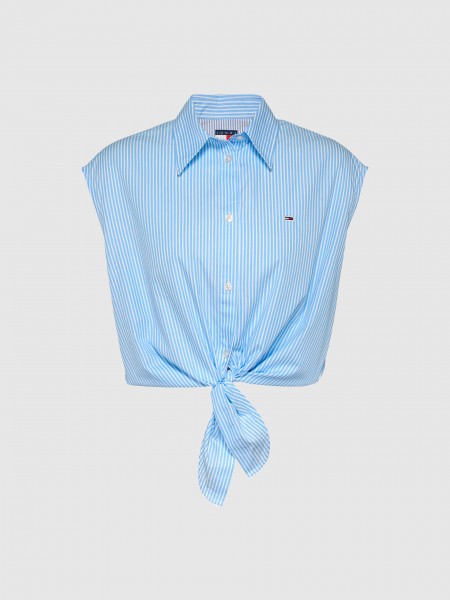 Camisa Mujer Azul Tommy Jeans