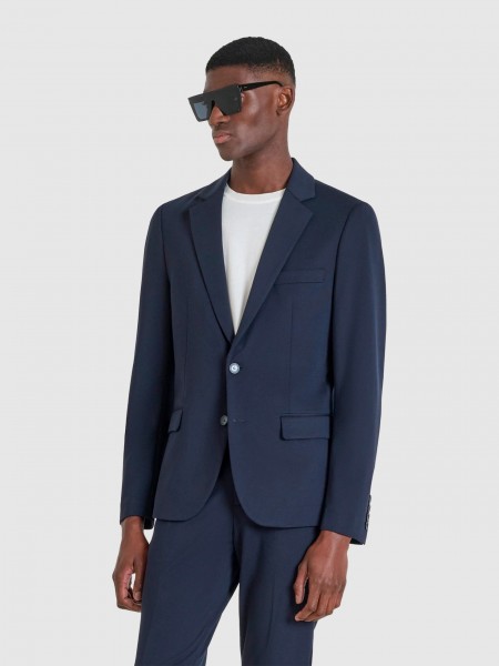 Blazer Homem Jacket Ashe Super Slim Fit In Stretch  Viscose Blend Fabric Antony Morato