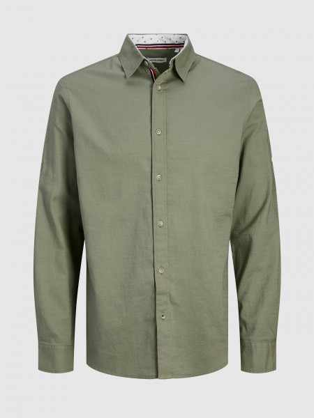 Camisa Hombre Verde Jack & Jones