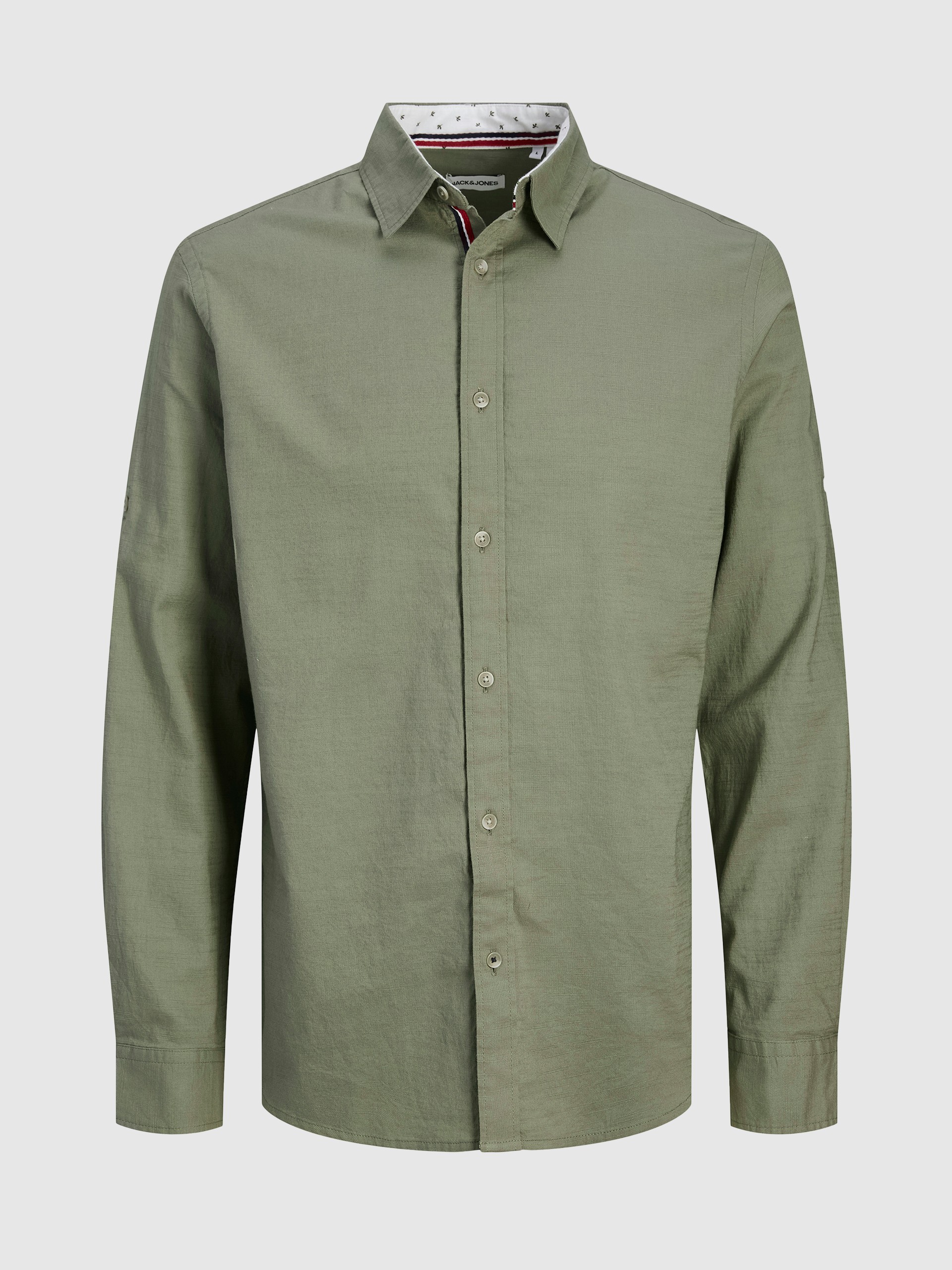 Homem Jjpierre Slub Detail Shirt Ls Jack & Jones