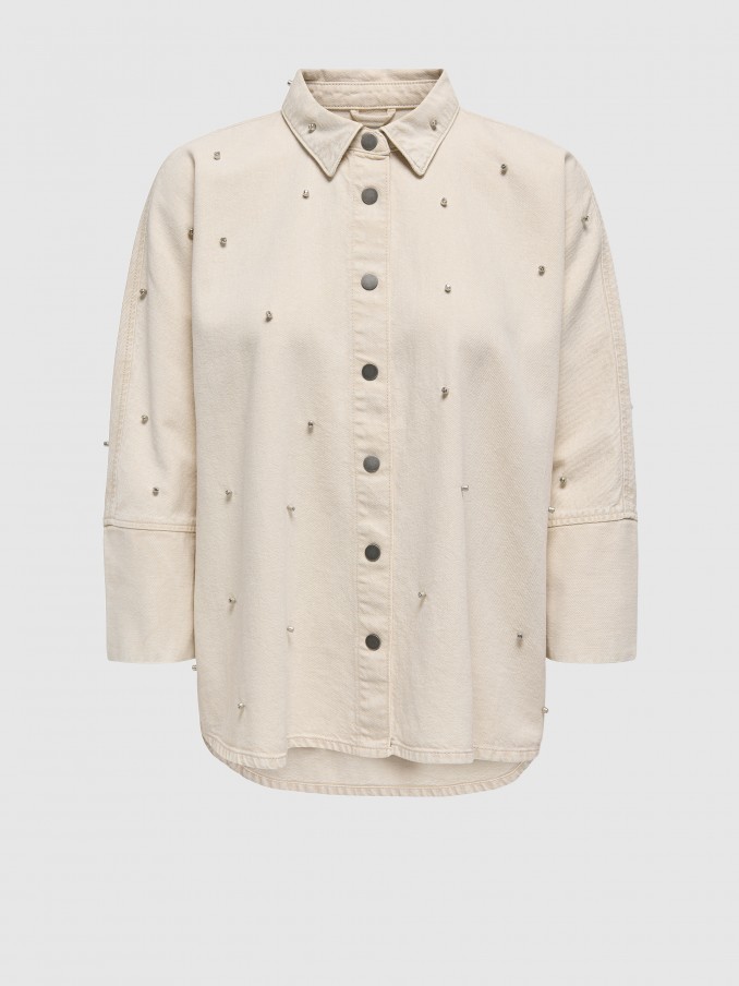 Camisa Mulher Onlgrace L/s Rhinestone Only