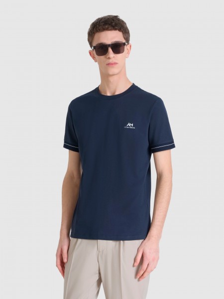 T-Shirt Man Navy Blue Antony Morato