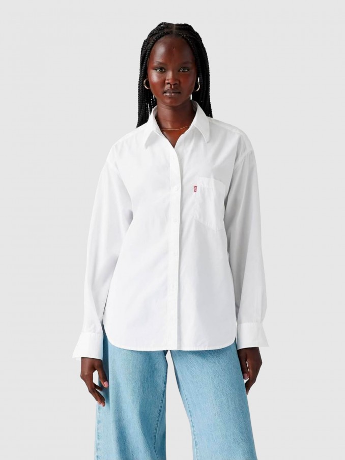 Camisa Mulher Vest Romper Med Indigo - Worn In Levis