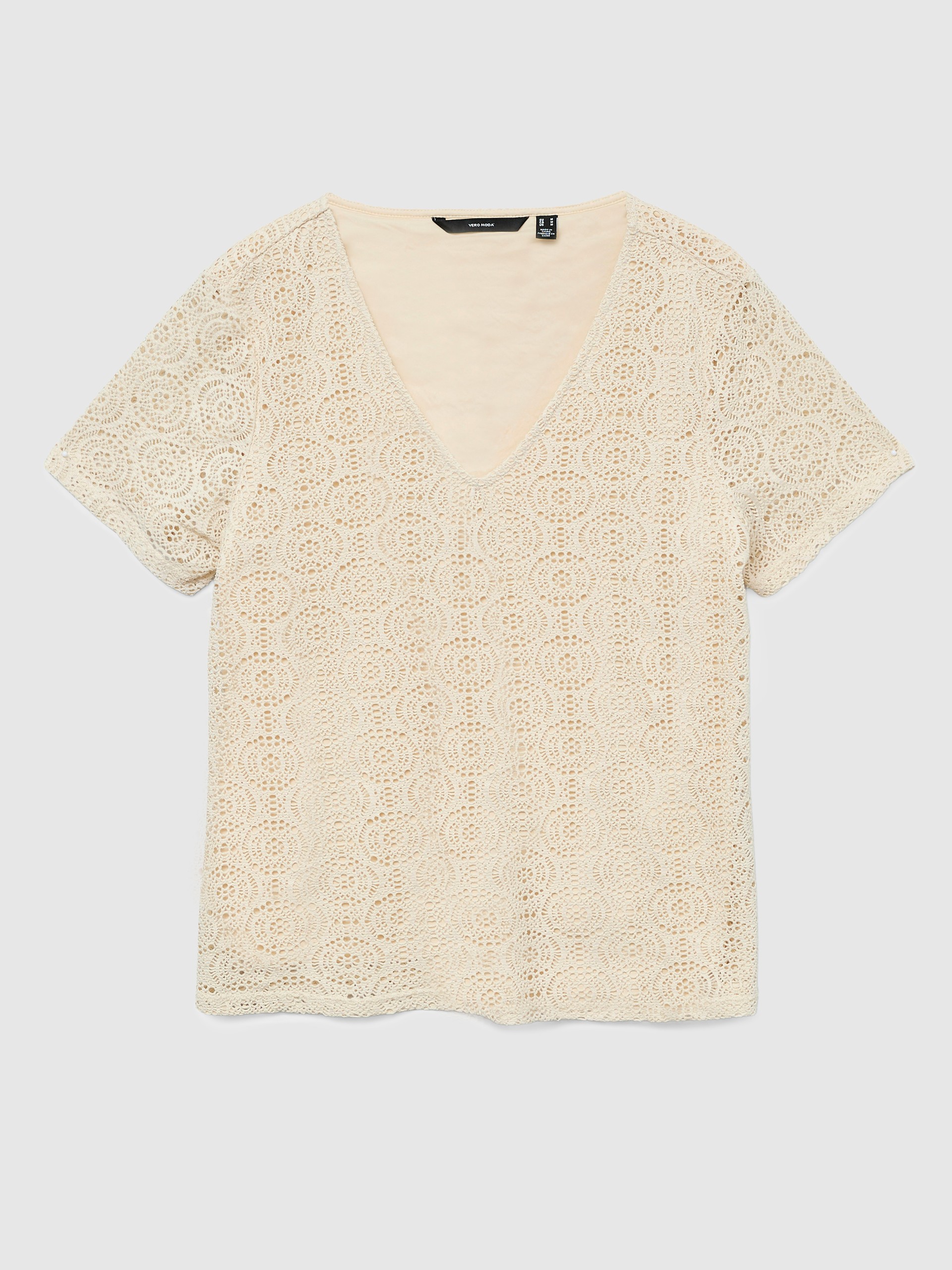Camiseta Mujer Beige Vero Moda
