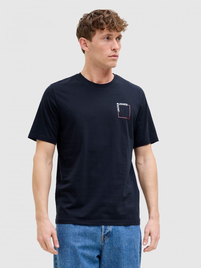 Camiseta Hombre Azul Marino Jack & Jones