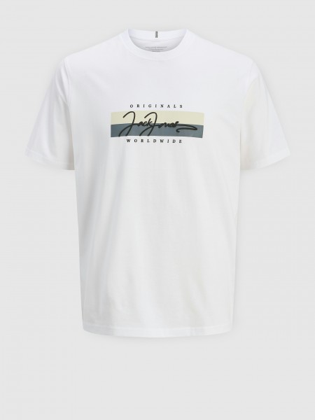 Camiseta Hombre Blanco Jack & Jones