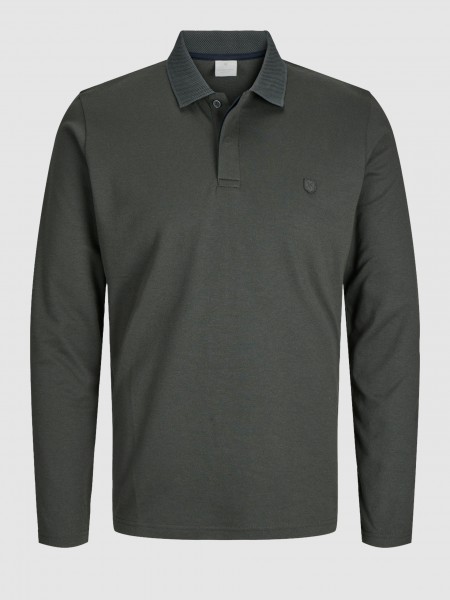 Polo Shirt Man Dark Green Jack & Jones