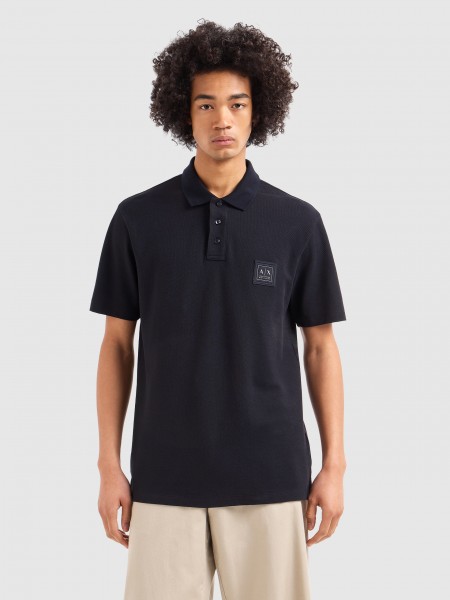 Polo Shirt Man Navy Blue Armani Exchange
