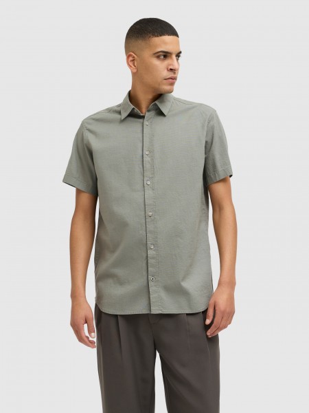 Camisa Hombre Verde Jack & Jones