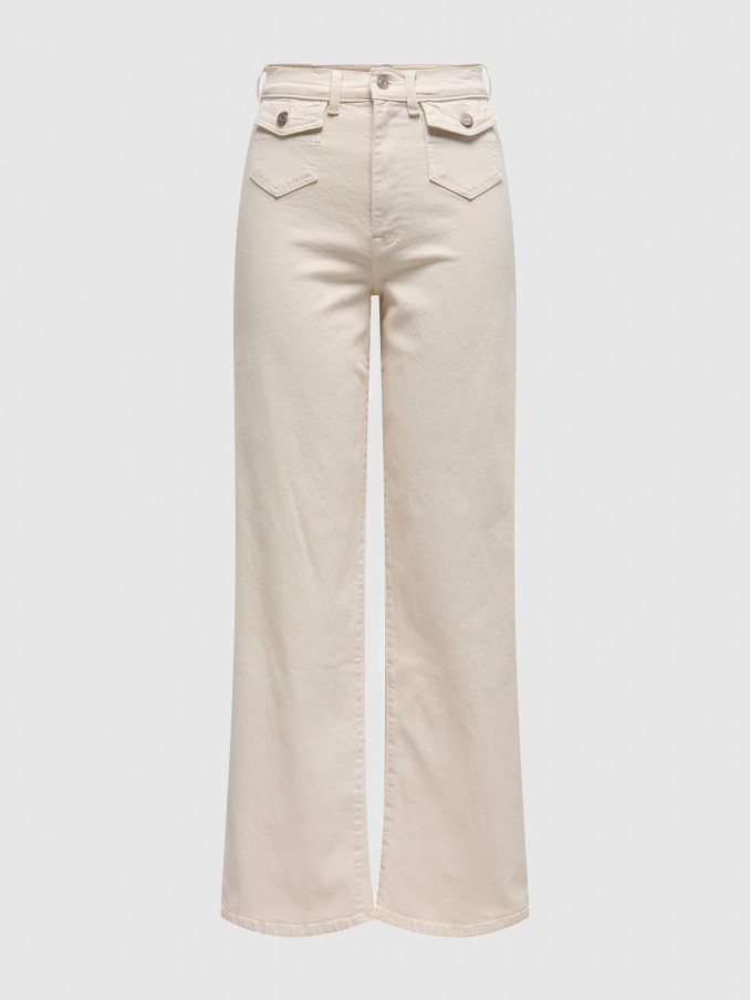 Pants Woman Beige Only