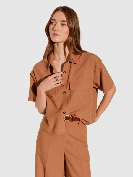 Camisa Mujer Camello Lion Of Porches