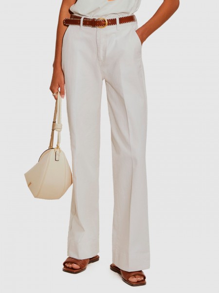Pants Woman Beige Lion Of Porches