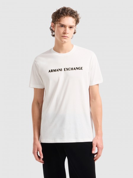 T-Shirt Man Cream Armani Exchange