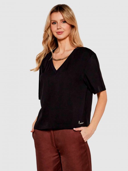 Camiseta Mujer Negro Marciano