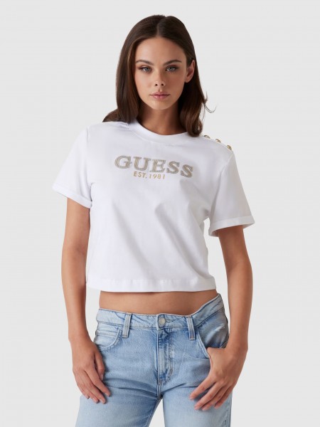 Camiseta Mujer Blanco Guess