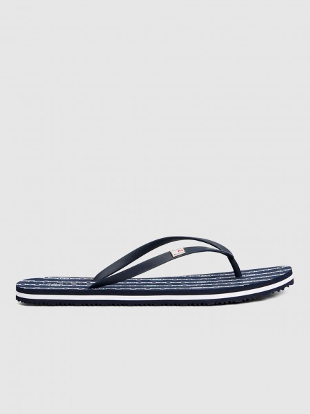 Flip Flops Woman Navy Blue Tommy Jeans