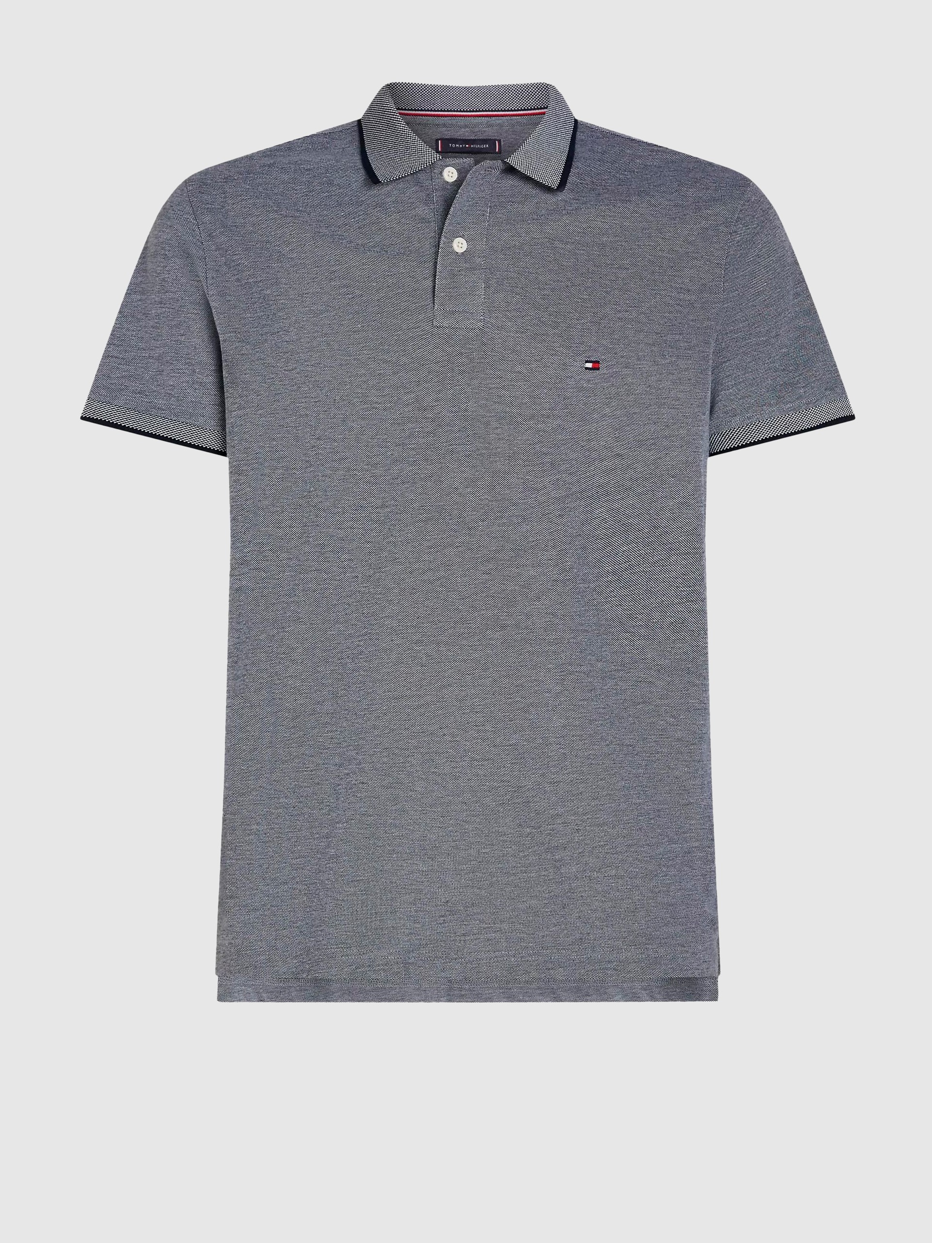 Homem Oxford Two Tone Tipped Reg Polo Tommy Hilfiger
