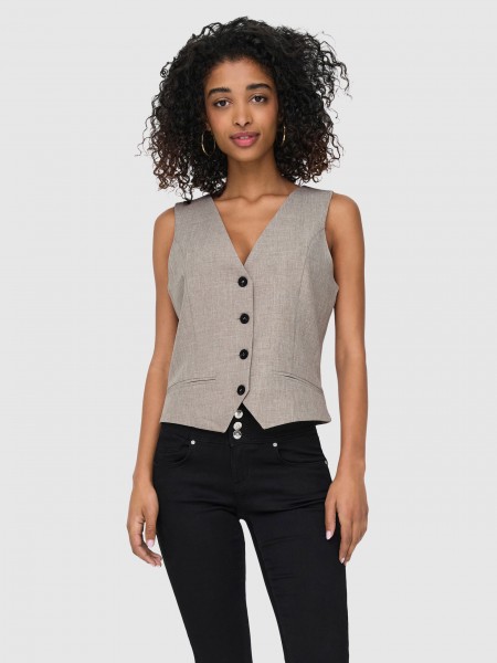 Blusa Mulher Onllinda S/l Mel Fitted Vest Cc Tlr Only