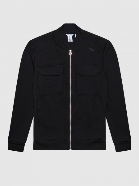 Casaco Homem Sweatshirt Regular Fit In Interlock Cotton Blend Fabric With Rubber Logoed Flag Antony 
