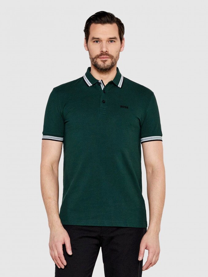 Polo Shirt Man Boss Green