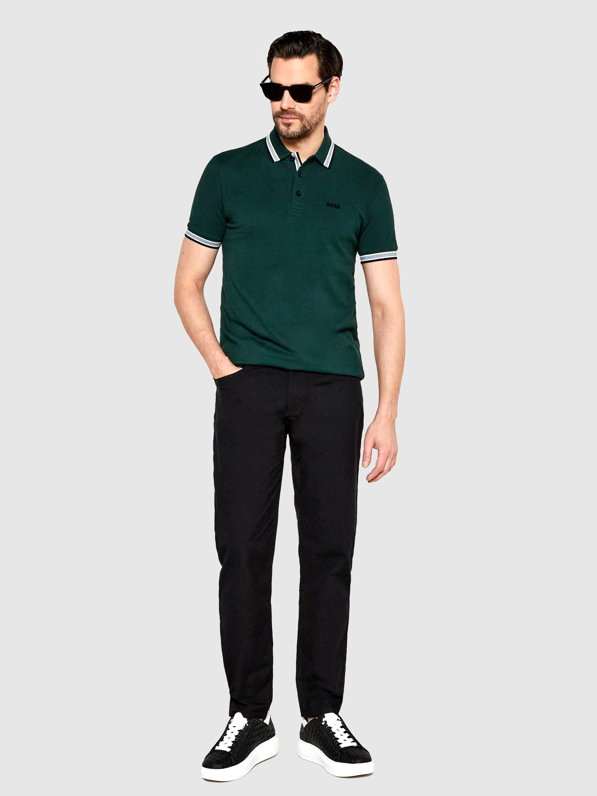 Polo Shirt Man Boss Green