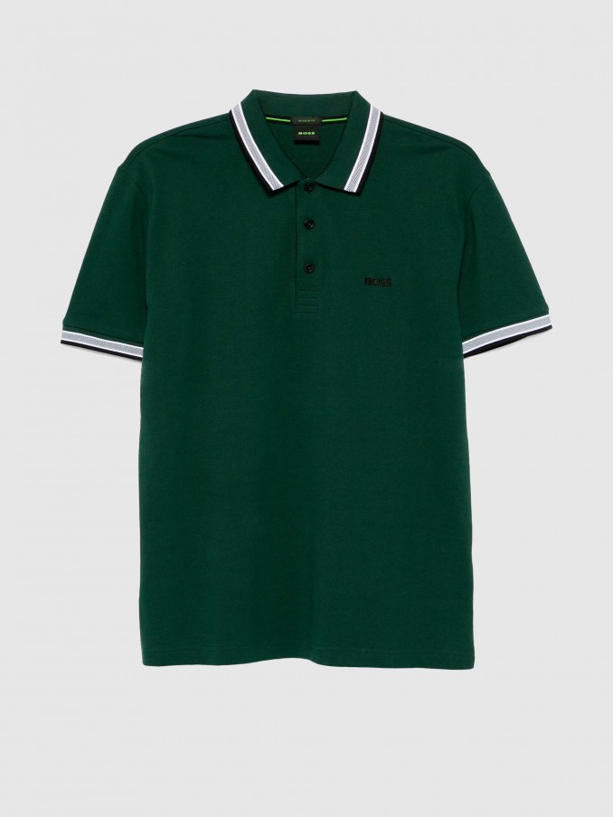 Polo Shirt Man Boss Green